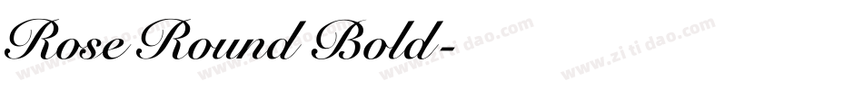 Rose Round Bold字体转换